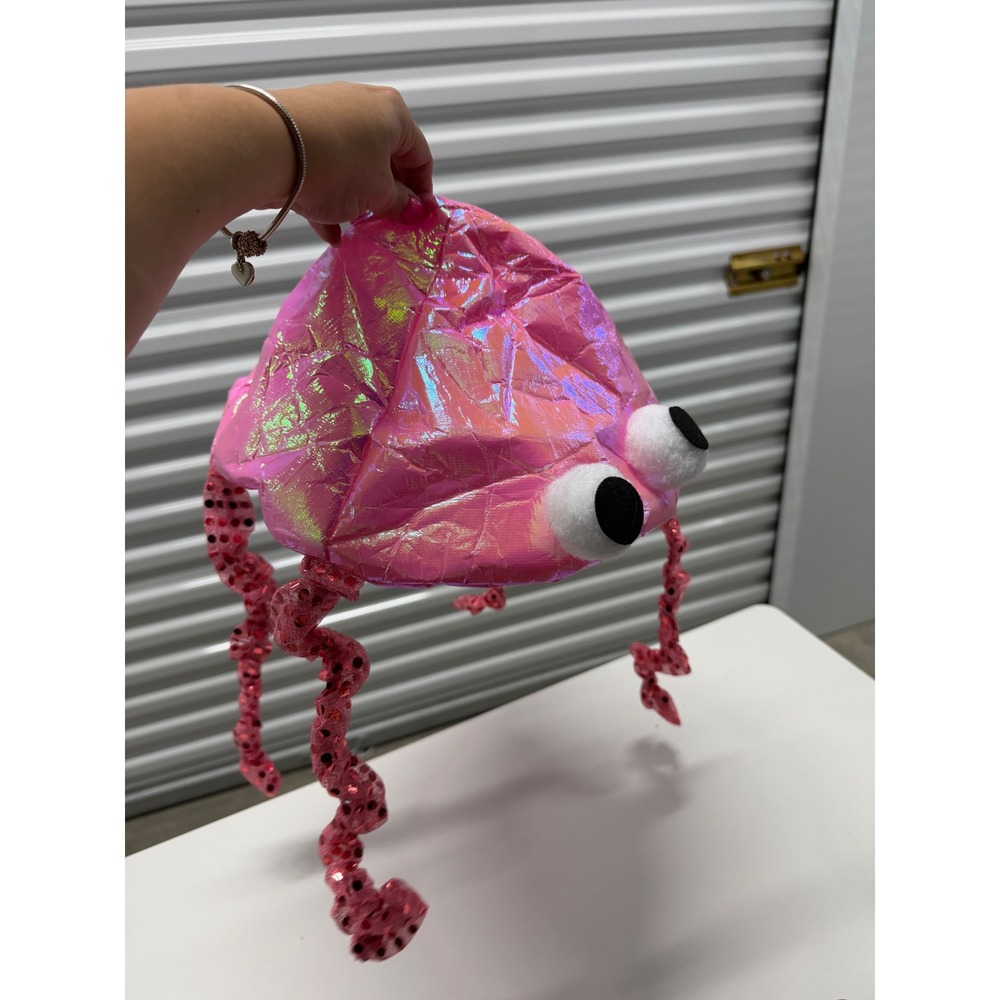 Tigerdoe Pink Iridescent Jellyfish Hat Costume Accessory Novelty Party Sequin